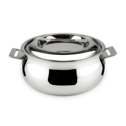 FNS Monja Stainless Steel Double Wall Insulated Designer Casserole with Lid | BPA Free | Odour Proof| Easy to Carry | Easy to Store | Ideal for Chapatti | Roti | Serving Casserole (1600 ml)