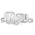 FnS Motif 60pcs Stainless Steel Dinner Set, Dinner Set for Home, Gifting, House Warming, Heavy Dinner Set (Quarter Plate, Full Plate, Glass, Serving Bowl, Desert Bowl, Glasses, Spoon & Rice Tray)