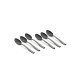 FnS Phoenix Stainless Steel Designer Black Dinner/Dessert Spoon | Ideal for Home, Restaurant and Kitchen |Elegant Design (6 PCs Dinner Spoon)