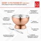 FNS Savory 6 Bowls and 6 Spoons Set for Ice Cream/Pudding/Dessert- Stainless Steel Bowls Set with Spoon |Food Grade Safe | Fancy Serving Bowls for Snacks -Rose Gold