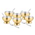 Fns Savory 6 Bowls And 6 Spoons Set For Ice Cream/Pudding/Dessert- Stainless Steel Bowls Set With Spoon |Food Grade Safe | Fancy Serving Bowls For Snacks - Gold - 250 Ml