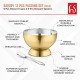 Fns Savory 6 Bowls And 6 Spoons Set For Ice Cream/Pudding/Dessert- Stainless Steel Bowls Set With Spoon |Food Grade Safe | Fancy Serving Bowls For Snacks - Gold - 250 Ml