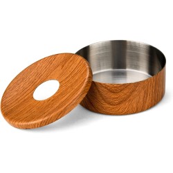 FnS Matto Wooden finish Steel Ashtray with Lid, Ash Trays For Home, Ashtray For Home, Car Ashtray, New Steel Ashtray with Lid