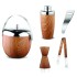 FnS International Pvt Ltd FnS Wooden Finish 5 Pc Bar Set (Ice Bucket. Cocktail Shaker, Peg Measurer, Ice Tong, Opener)