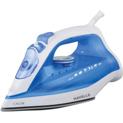 Havells Ceramic Soleplate Calor Steam Iron Press With Anti Drip Self Cleaning Funtion, Horizontal Vertical Steam Non Stick Coated Sole Plate 1600 Watts & 2 Years Warranty