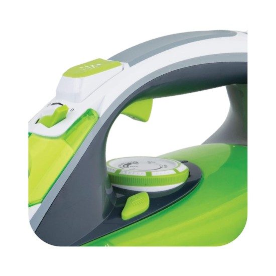 Havells Plastic Crony 2000 W Steam Iron With Auto Shut Off, Steam Burst, Vertical, Horizontal Ironing, Anti Drip, Self-Cleaning & Anti Calc Technology. (Grey-Green), 2000 Watt