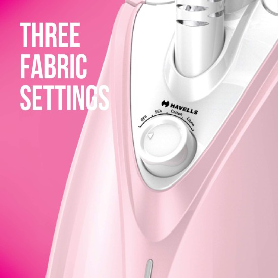 Havells Delite Garment Steamer 1420 Watts (Pink and White)