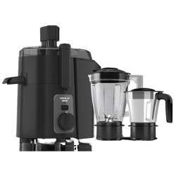 Havells Hexo 950 watts 2 Jar Juicer Mixer Grinder I Double Ball Bearing Copper Motor I 22000 RPM I 100 Minutes Run Time I Metal Teeth Coupler & Jar Base IPolycarbonate Jar, Juice Spout