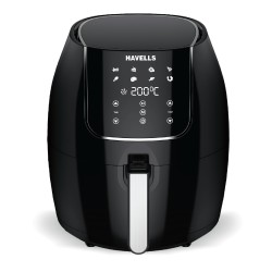 Havells Air Fryer Prolife Magna With 6.5L Capacity With Aero Crisp Technology|Digital Touch Panel|8 Pre- Set Menu|60 Min Timer|Up To 200'C Temperature Control|1700 Watt & 2 Year Warranty, black