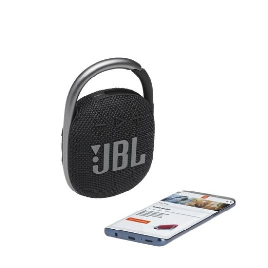 JBL Clip 4, Wireless Ultra Portable Bluetooth Speaker, Pro Sound, Integrated Carabiner, Dust & Waterproof, Type C