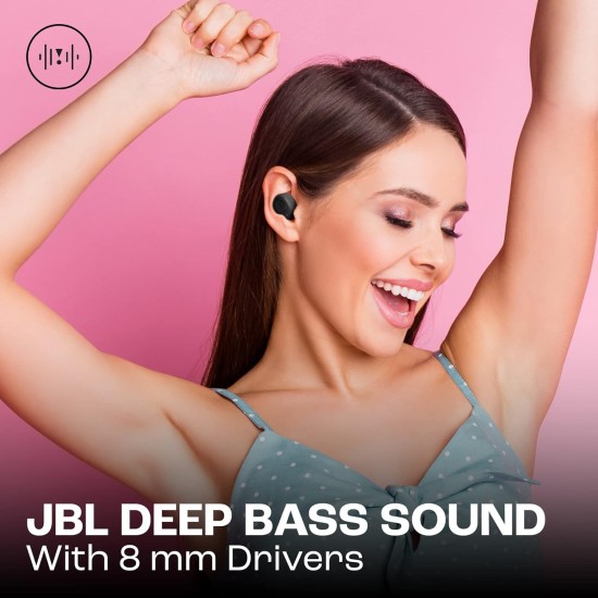 JBL Wave Buds in-Ear Wireless Earbuds (TWS) with Mic,App for Customized Extra Bass Eq,32 Hours Battery&Quick Charge,Ip54 Water&Dust Resistance,Ambient Aware&Talk-Thru,Google Fastpair