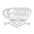 La Opala Diva, Classique Collection, Opal Glass Dinner Set 27 pcs, Morning Glory, White