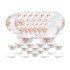 La Opala Diva Classique Collection Opal Glass Crockery | for Family of 6 | Dinner Set 33 pcs Aster Pink | Plates & Bowls for Dining | Microwave Safe | 100% Vegetarian | Extra Strong | White