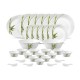 La Opala Diva Classique Collection Opal Glass Crockery | for Family of 6 | Dinner Set 33 pcs Fluted Green | Plates & Bowls for Dining | Microwave Safe | 100% Vegetarian | Extra Strong | White