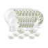 La Opala, Novo Collection, Opal Glass Dinner Set 23 pcs, Lush Greens, White