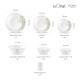 LaOpala Blissfull Green Novo Collection Opalware Dinner Set, 29 Pieces, White