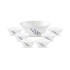 La Opala Novo Collection Opal Glass Crockery | Gift Set of 7 | Pudding Set 7 pcs English Lavender | Bowls for Desserts & Gifting | Microwave Safe | 100% Vegetarian | Extra Strong | Light & White