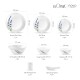 La Opala, Novo Collection, Opal Glass Dinner Set 35 pcs, English Lavender, White