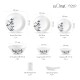 La Opala, Novo Collection, Opal Glass Dinner Set 35 pcs, Silken Charm, White