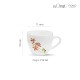 La Opala, Novo Collection Opal Glass Crockery | Cup Lily, Set of 6 | Coral Charm, 150 ml | for Tea & Coffee | Microwave Safe | 100% Vegetarian | Toughened Extra Strong | Super Light | Super White