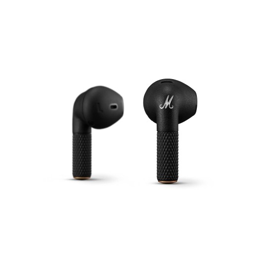 Marshall Minor Iii Wireless in Ear Earbuds with 25 Hours of Playtime, Bluetooth 5.2, Wireless Charging- Black