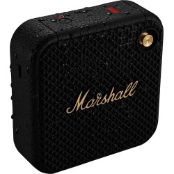 Marshall Willen Portable Bluetooth Speaker with 15+ hours of portable playtime, Dust & Waterproof (IP67) - Black & Brass.