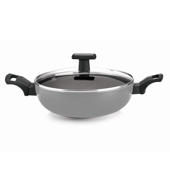 MILTON Pro cook Black Pearl Induction Kadhai, 22 cm / 2.1 Litre | 1 Years Warranty