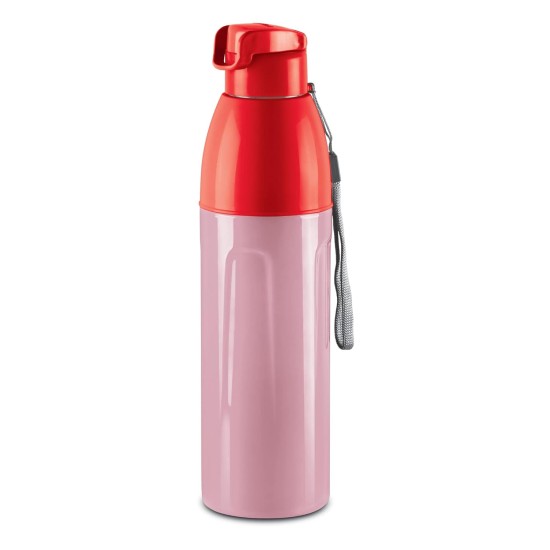 Milton Kool Convex 900 Insulated Inner Pet Water Bottle, 700 ml, Light Red | Easy to Carry | Leak Proof | School | Office | Gym | Hiking | Treking | Travel Bottle