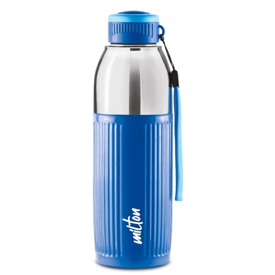 MILTON Kool Glossy 600 Pet Insulated Water Bottle, 1 Piece, 570 ml, Blue | Easy to Carry | Leak Proof | School | Office | Gym | Hiking | Treking | Travel Bottle