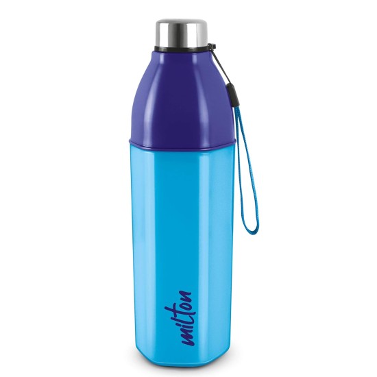 MILTON Kool Hexone 900 Insulated Water Bottle, 720 Ml, Blue | Leak Proof | Easy Grip | Bpa Free | Easy To Carry | Odourless - Plastic