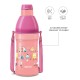 Milton Kool Joy 600 Plastic Insulated Water Bottle Sipper Lid with Straw for Kids, 600 ml, Pink | School | Picnic | Sipper Bottle | Leak Proof | Easy to Carry