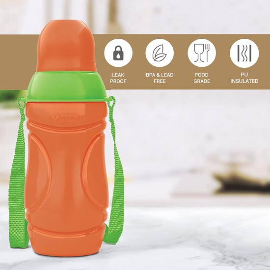 Milton Kool Magic 600 Kids Insulated School Bottle, 520 ml, Orange