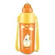 Milton Kool Trendy 500 Plastic Insulated Water Bottle with Straw for Kids, 490 ml, Orange | School Bottle | Picnic Bottle | Sipper Bottle | Leak Proof | BPA Free | Food Grade | Easy to Carry