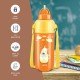 Milton Kool Trendy 500 Plastic Insulated Water Bottle with Straw for Kids, 490 ml, Orange | School Bottle | Picnic Bottle | Sipper Bottle | Leak Proof | BPA Free | Food Grade | Easy to Carry