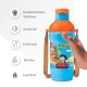 Milton Steel Slim 400 Insulated Inner Steel Hot or Cold Water Bottle for Kids, 400 ml, Blue