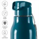  Milton Steel Sprint 600 Insulated Inner Stainless Steel Water Bottle, 510 ml, Blue | Hot or Cold | Easy Grip | Leak Proof | School | Office | Gym | Hiking | Treking | Travel Bottle