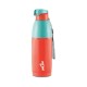 Milton Steel Sierra 600 Insulated Inner Stainless Steel Water Bottle, 1 Piece, 520 ml, Coral| Easy Grip | Leak Proof | Hot or Cold | School | Office |Treking | Travel Bottle