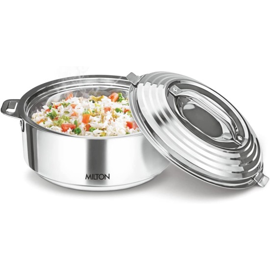 Milton Galaxia Stainless Steel Casserole, 2.5 litres, Silver