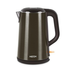 Milton Euroline Hagen Electric Kettle,1.8 Litre, Stainless Steel, Double Walled, Cool Touch Outer Body with Auto Shut Off, Power Indicator, Dry Boil & Excess Steam, 1500 Watts, Black