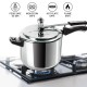 Milton Pro Cook Sandwich Bottom Stainless Steel Pressure Cooker with Inner Lid, 5 Litres, Silver | Food Grade Nitrile Gasket | Induction | Hot Plate | Flame Safe