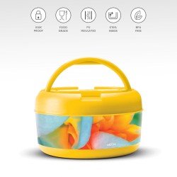 MILTON New Brunch Inner Stainless Steel Lunch Box, 590 ml, Yellow