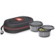 Milton Nutri Stainless Steel Insulated Tiffin Set, 320ml, Set of 2, Black