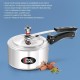 Milton Pro Cook Aluminium Non Induction Pressure Cooker With Inner Lid, 2 litre, Silver | Hot Plate Safe | Flame Safe