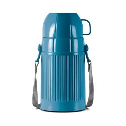 Milton Precious 500 Plastic Insulated Flask, 480 ml, Capri Blue | BPA Free | Food Grade | Odour Free | Easy Grip | Easy to Carry| Light Weight | School | Kids | Picnic