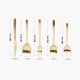 FNS Bianca 26 Pcs Gold Plated Premium Cutlery Set in Beautiful Leatherette Box Packaging (6 Dinner Spoon, 6 Dinner Fork, 6 Teaspoon, 6 Dinner Knives & 2 Serving Spoons)