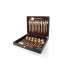 FNS Bianca 26 Pcs Gold Plated Premium Cutlery Set in Beautiful Leatherette Box Packaging (6 Dinner Spoon, 6 Dinner Fork, 6 Teaspoon, 6 Dinner Knives & 2 Serving Spoons)