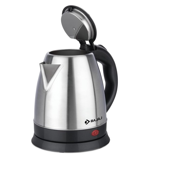 Bajaj KTX 1.5 Litre DLX Electric Kettle |1500W Kettle with Stainless Steel Body | Cordless Operation | Auto Shut-off Mechanism | 2-Yr Warranty | Black