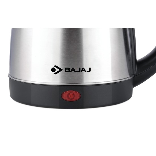 Bajaj KTX 1.5 Litre DLX Electric Kettle |1500W Kettle with Stainless Steel Body | Cordless Operation | Auto Shut-off Mechanism | 2-Yr Warranty | Black