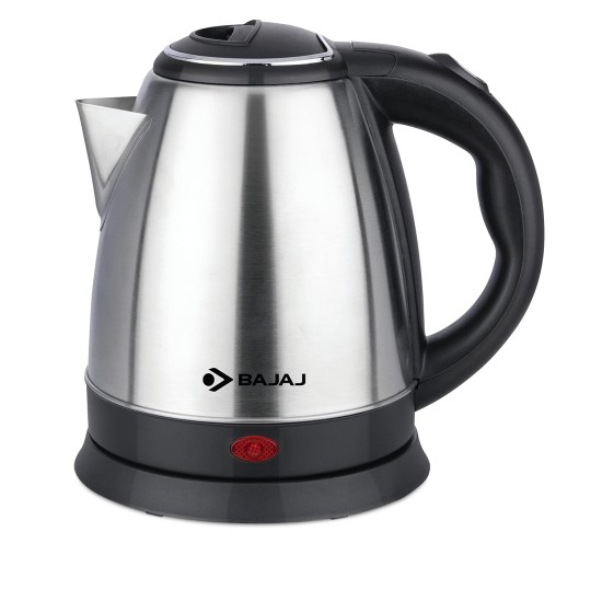 Bajaj KTX 1.5 Litre DLX Electric Kettle |1500W Kettle with Stainless Steel Body | Cordless Operation | Auto Shut-off Mechanism | 2-Yr Warranty | Black