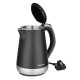 Bajaj KTP 1.7 Ltr Electric Kettle For Hot Water|1600W Double Walled Hot Water Kettle|360° Swivel Base With Cord Storage|On-Off Switch With Indicator|Dry Boil Protection|2 Year Warranty By Bajaj|Silver